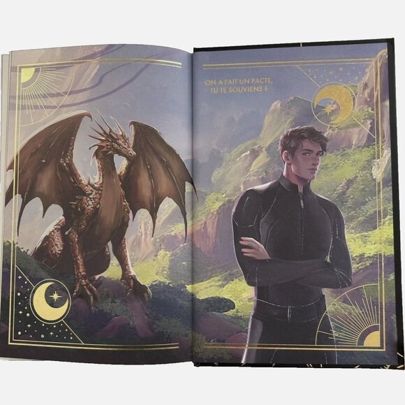 Iron Flame French Edition Rebecca Yarros Fourth Wing 2 Hardcover Special Sprayed - Picture 6 of 8